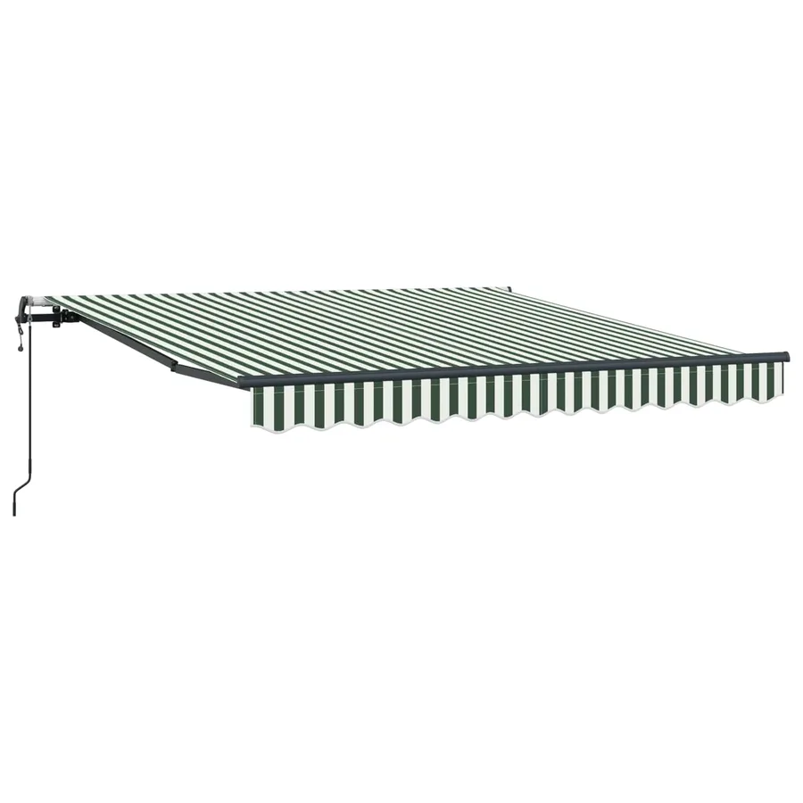 Auvent rétractable Vert et blanc 300 x 250 cm - 2