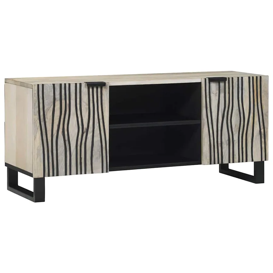 Unites TV Blanc 105 x 33 x 46 cm Bois d'ingénierie