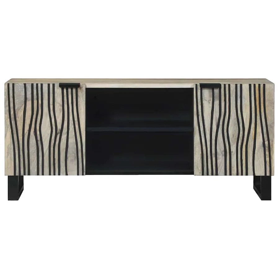 Unites TV Blanc 105 x 33 x 46 cm Bois d'ingénierie - 3