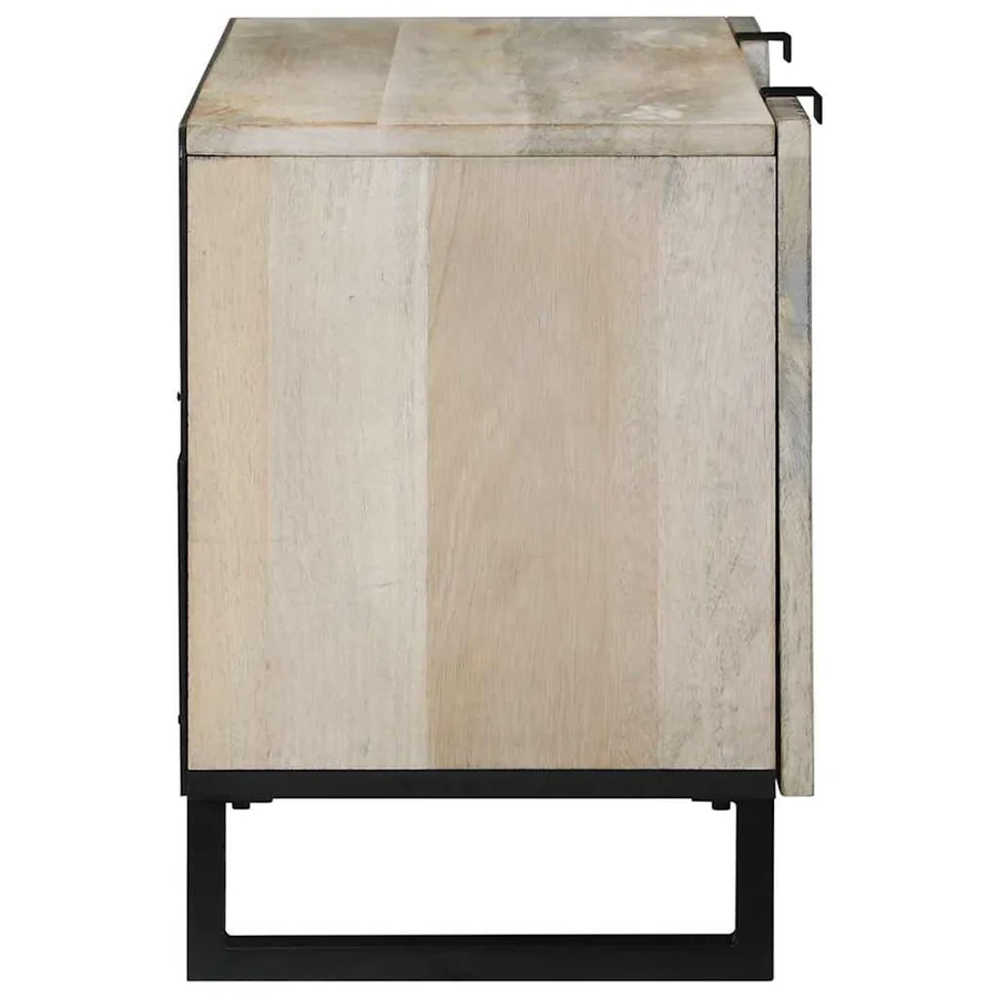 Unites TV Blanc 105 x 33 x 46 cm Bois d'ingénierie - 4