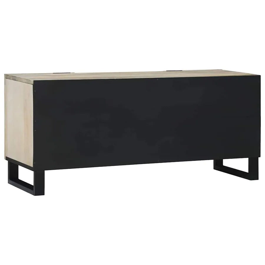 Unites TV Blanc 105 x 33 x 46 cm Bois d'ingénierie - 5