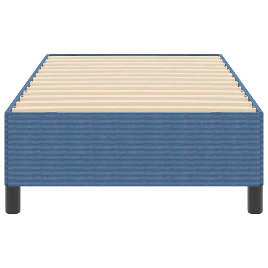 Lit à ressorts Bleu 80 x 200 cm Tissu en velours côtelé - 5