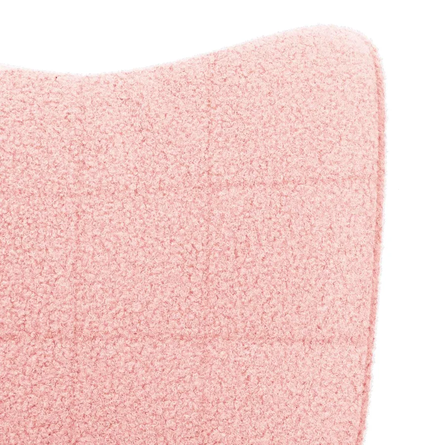Chaise à bascule Rose Tissu Sherpa - 6