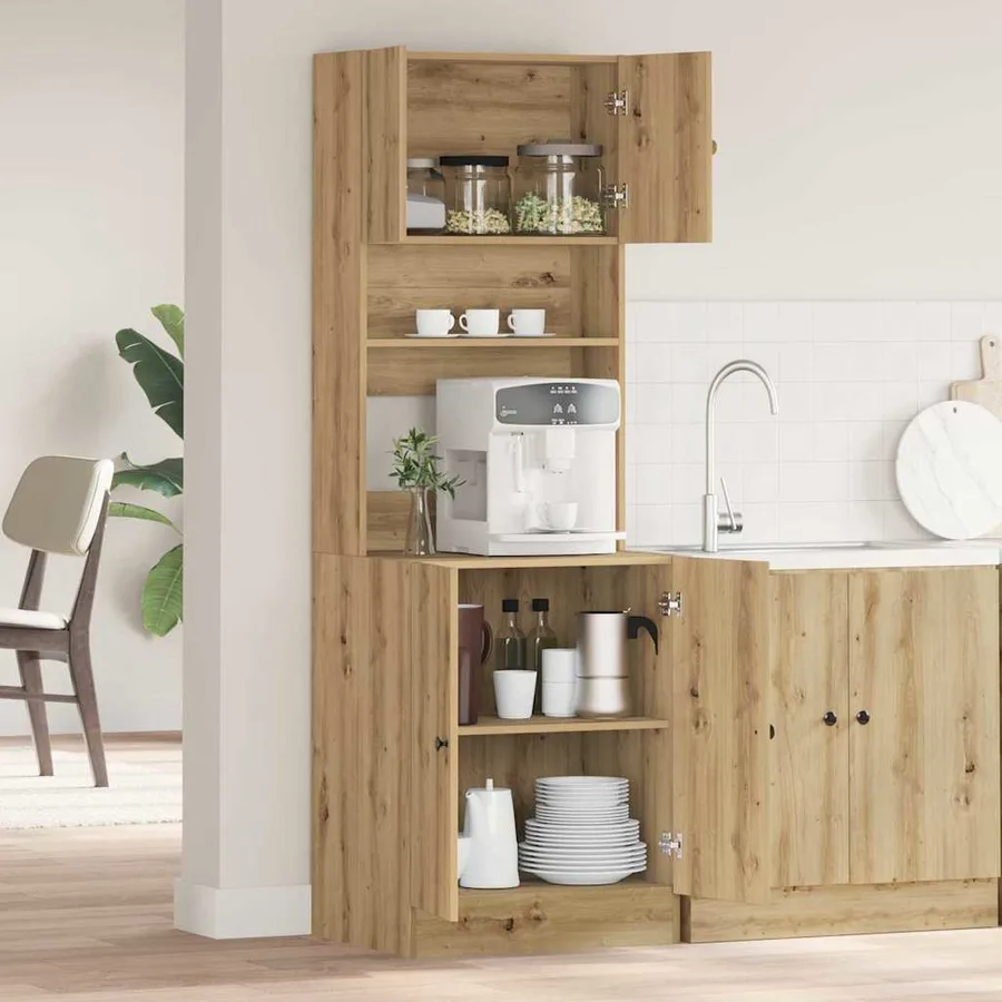 Buffet de cuisine Chêne artisanal 60 x 50 x 180 cm - 4