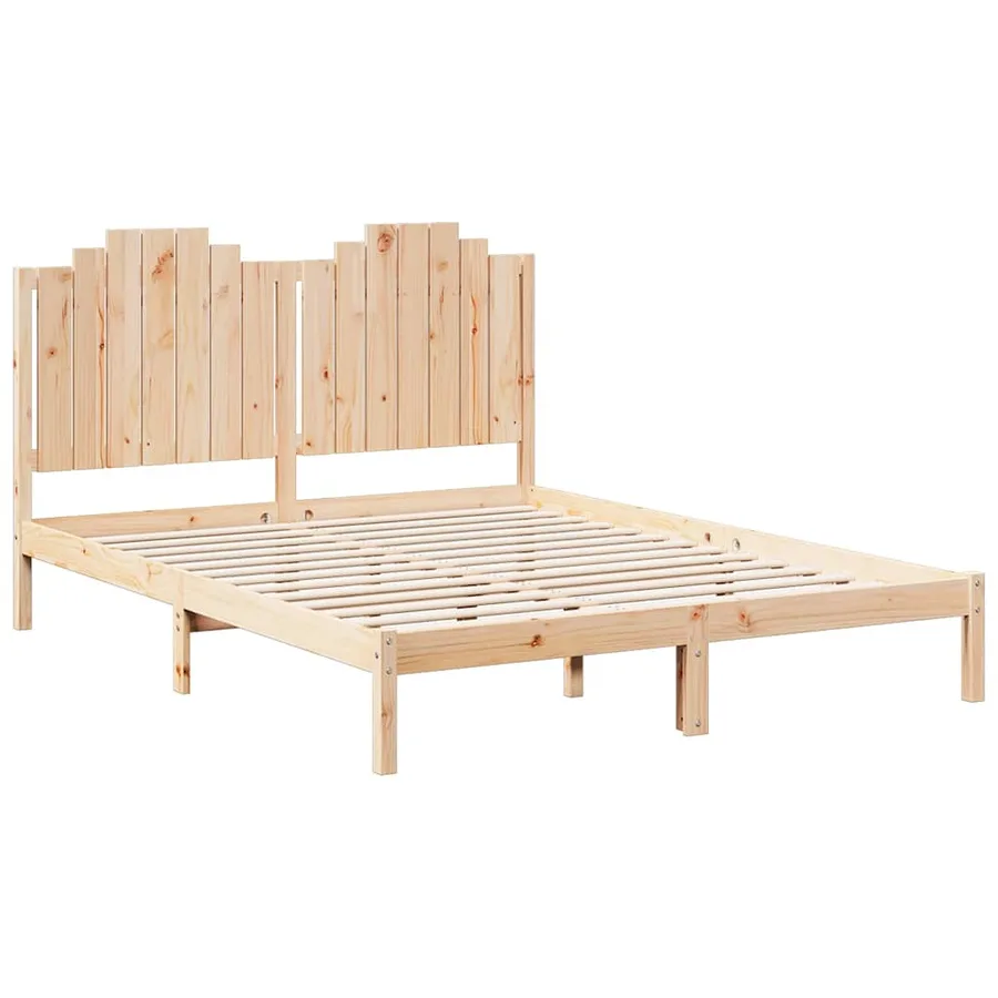 Cadre de lit extra long sans matelas 160x220 cm bois massif - 3