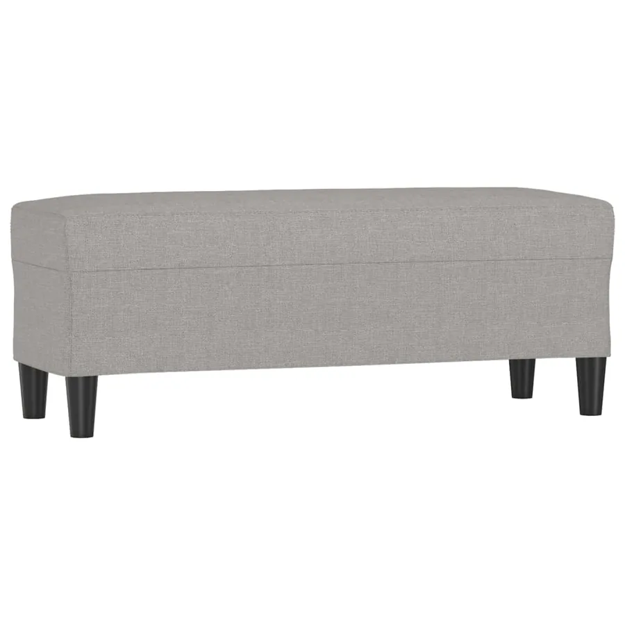 Banc Gris clair 100x35x41 cm Tissu - 2