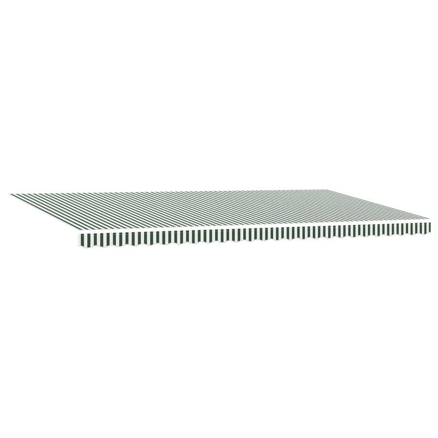 Auvent rétractable Vert et blanc 600 × 350 cm - 4