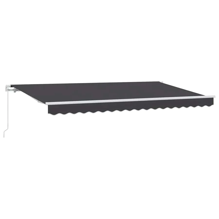 Auvent Rétractable Anthracite 400 x 200 cm tissu - 2