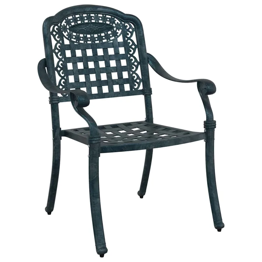 Chaise de jardin 2 pcs Vert 55 x 56,5 x 91cm Aluminium - 3