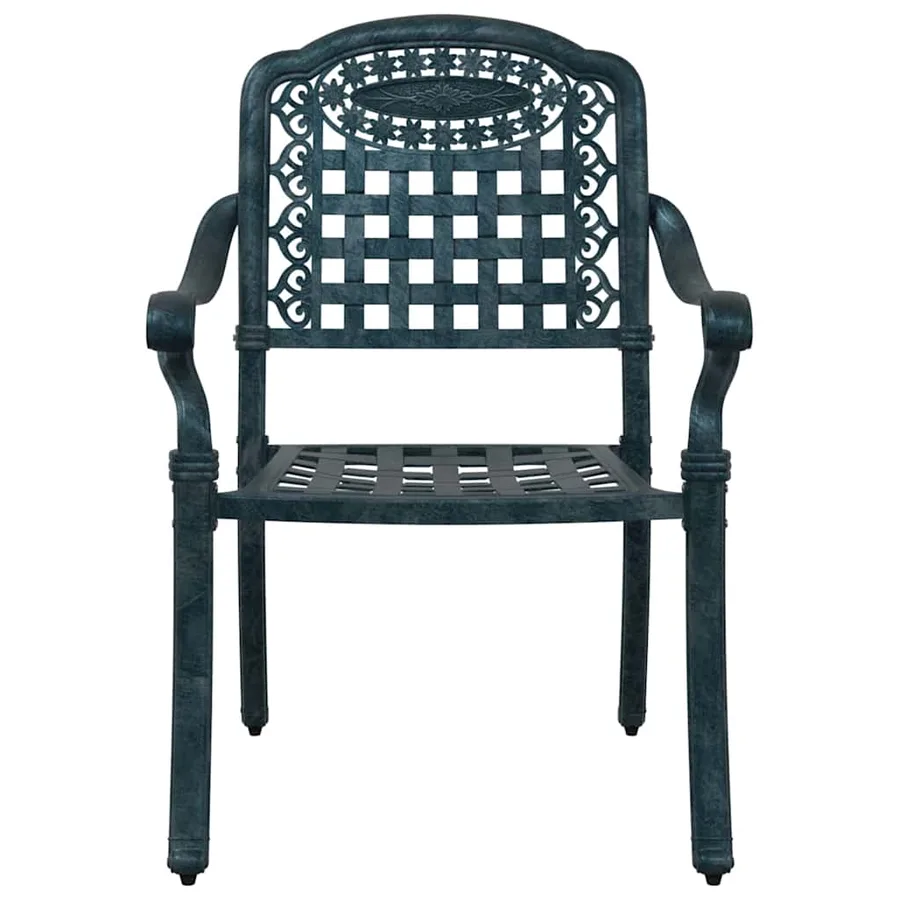 Chaise de jardin 2 pcs Vert 55 x 56,5 x 91cm Aluminium - 4