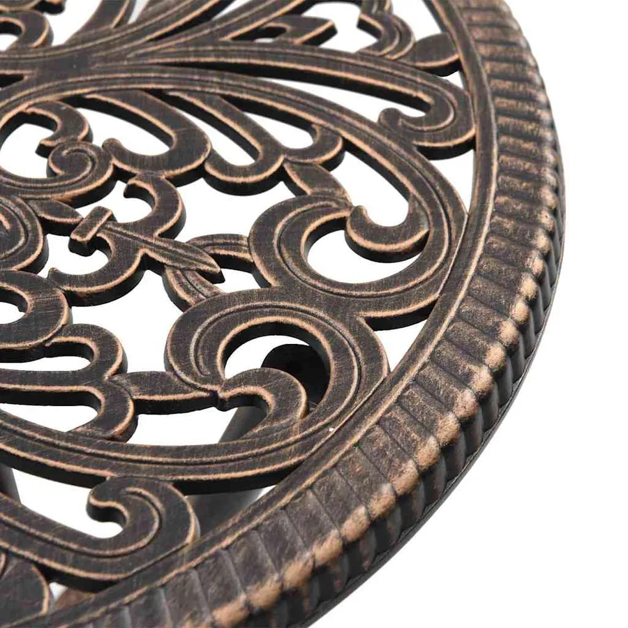 Ensemble bistro de jardin 3 pcs Bronze Aluminium - 8