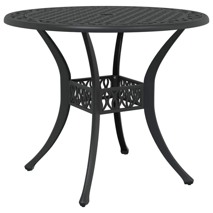 Ensemble de salle à manger pour jardin 7 pcs Noir Aluminium - 6