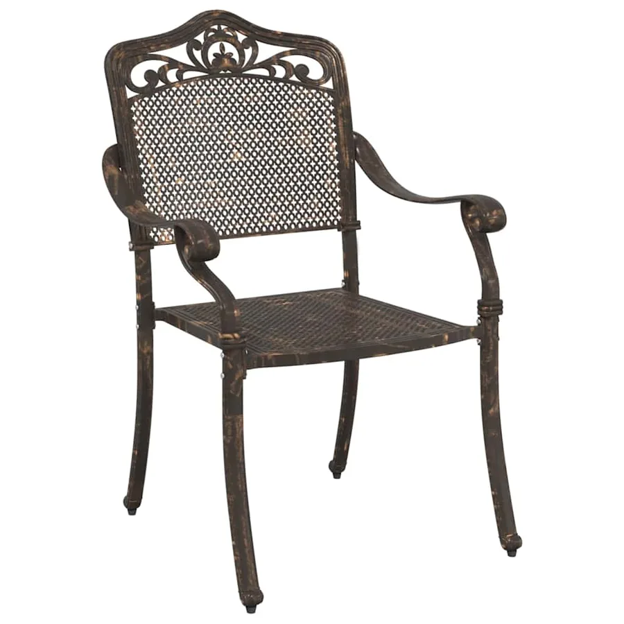 Chaise de jardin 2 pcs Bronze 55 x 55 x 92,5cm Aluminium - 3