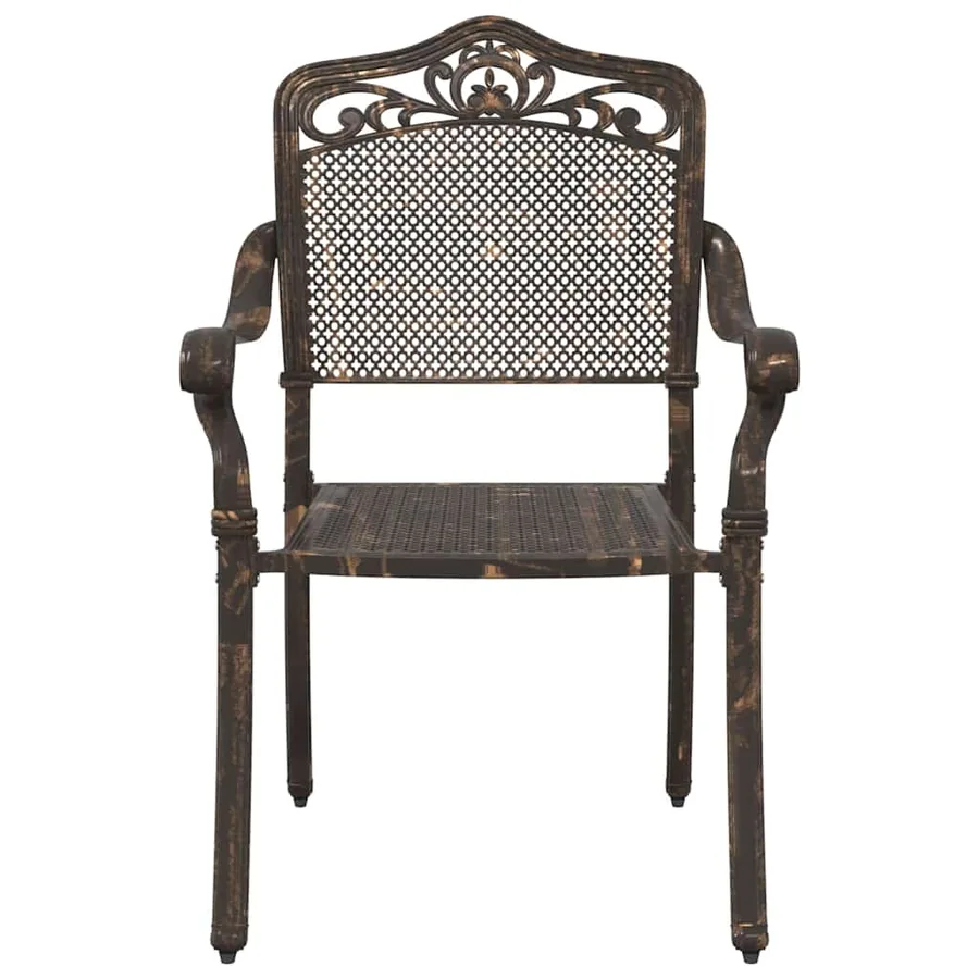 Chaise de jardin 2 pcs Bronze 55 x 55 x 92,5cm Aluminium - 4