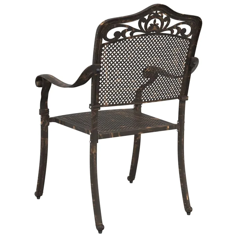Chaise de jardin 2 pcs Bronze 55 x 55 x 92,5cm Aluminium - 6