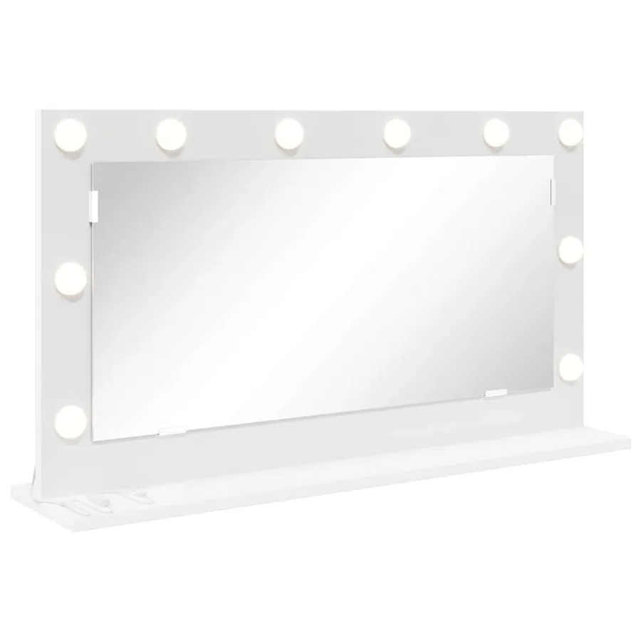 Miroir de vanité Blanc 80 x 45 x 18 cm Verre et bois composite - 2