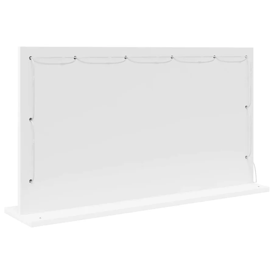 Miroir de vanité Blanc 80 x 45 x 18 cm Verre et bois composite - 6