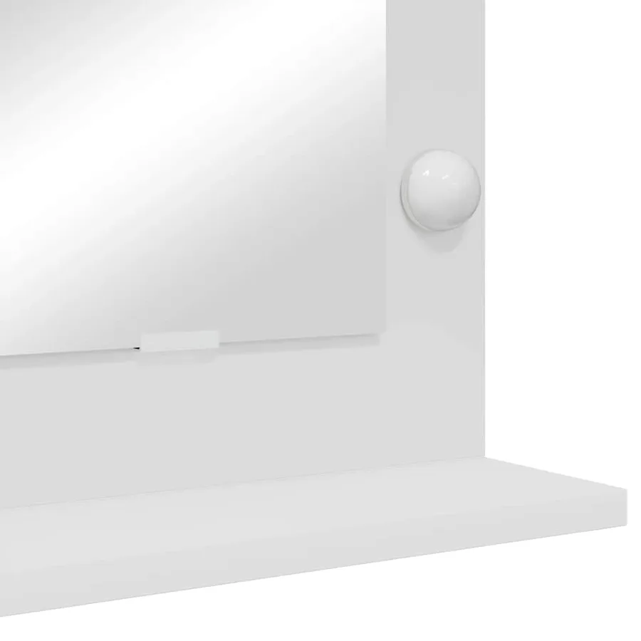 Miroir de vanité Blanc 80 x 45 x 18 cm Verre et bois composite - 7