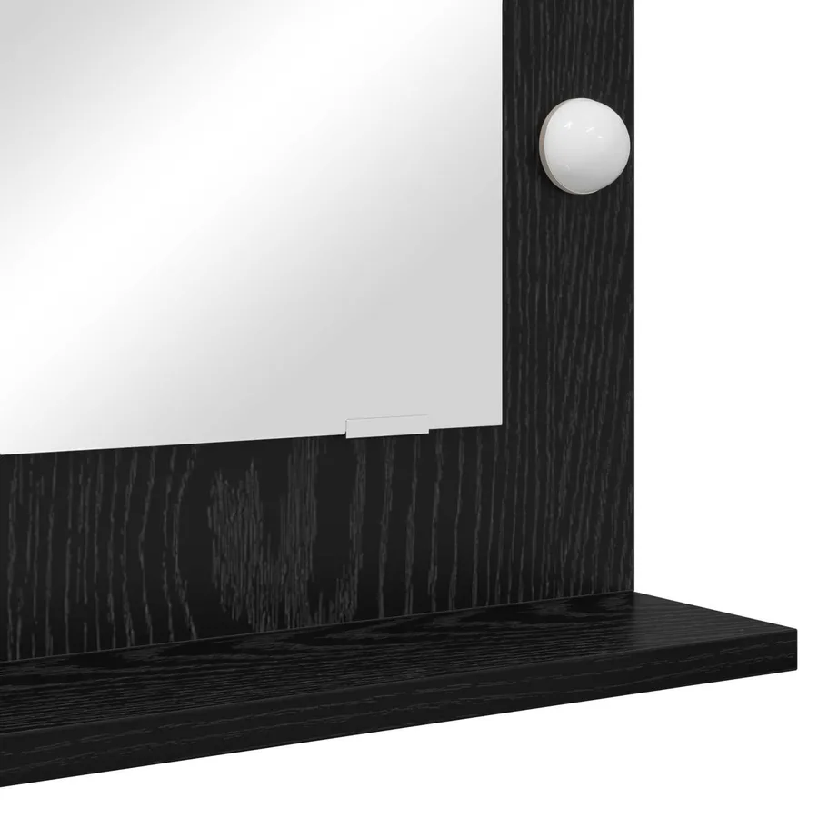 Miroir de vanité Rectangulaire Chêne noir 70 x 50 x 18 cm - 7