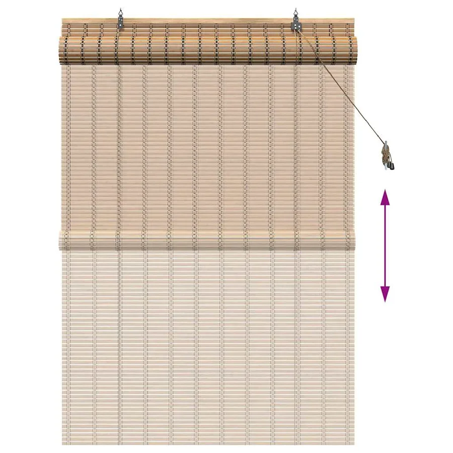 Store enrouleur Nature 100 x 160 cm Bambou - 13