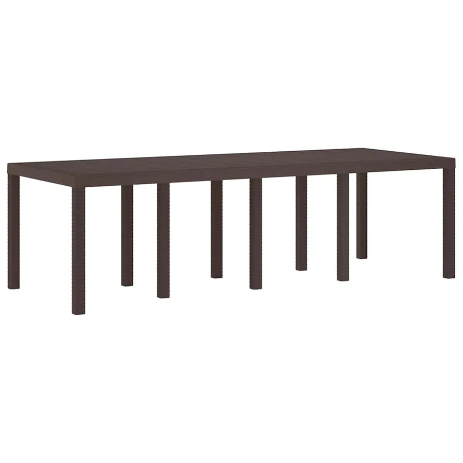 Table de Jardin Marron 250 x 100 x 73 cm polyrotin - 2