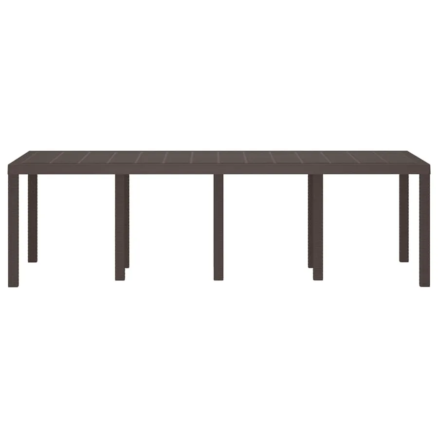 Table de Jardin Marron 250 x 100 x 73 cm polyrotin - 4