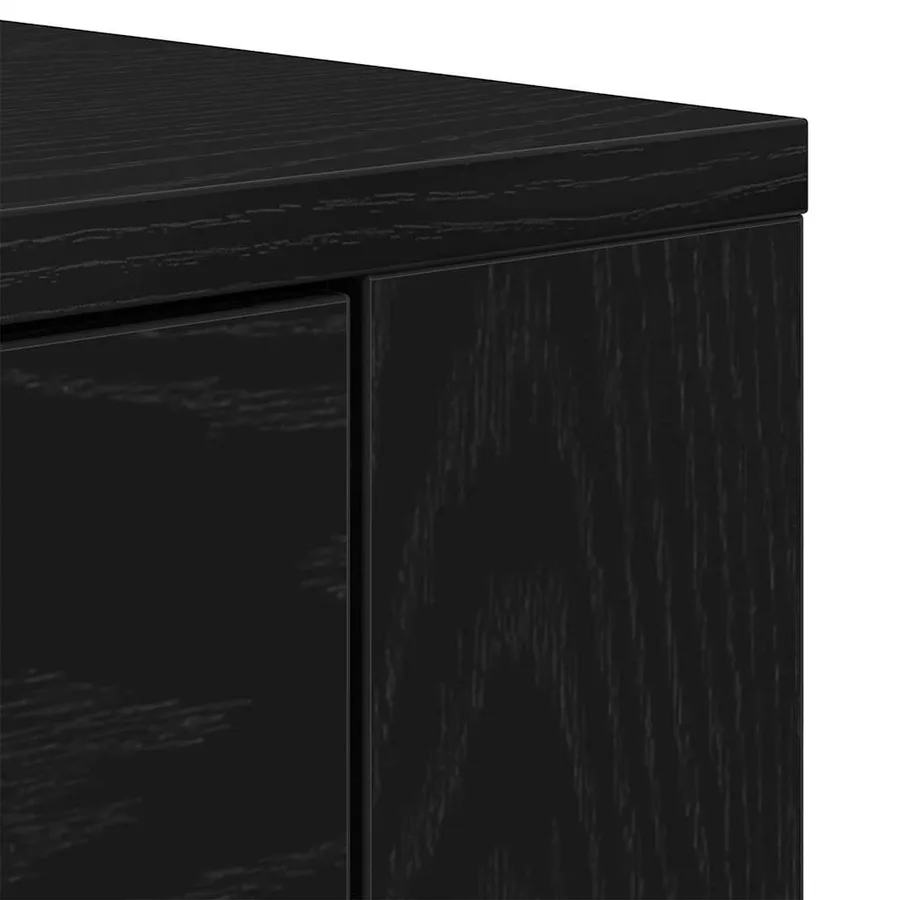 Haut Armoire Chêne noir 80 x 33 x 150 cm Bois d'ingénierie - 11