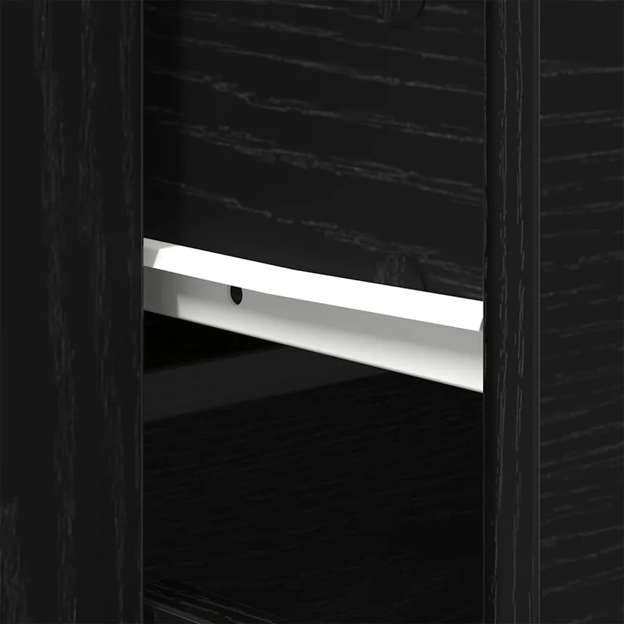 Haut Armoire Chêne noir 80 x 33 x 150 cm Bois d'ingénierie - 12