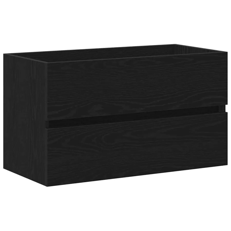 Meuble de Lavabo de Salle de Bain Chêne noir 80 x 39 x 62 cm - 6
