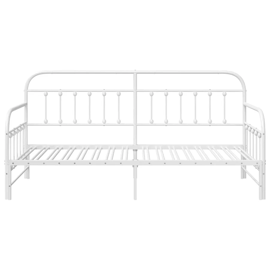 Cadre de lit de jour Blanc 107 x 203 cm Acier enduit de poudre - 5