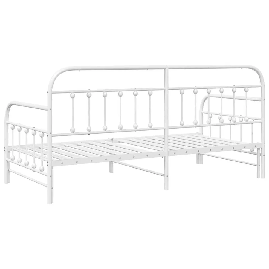 Cadre de lit de jour Blanc 107 x 203 cm Acier enduit de poudre - 7