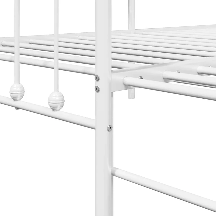 Cadre de lit de jour Blanc 107 x 203 cm Acier enduit de poudre - 9