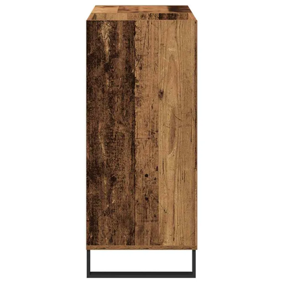 Meuble à vinyles avec étagère Bois ancien 84,5 x 38 x 89 cm - 6