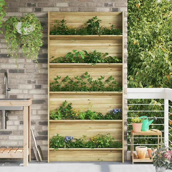 Étagères pour plantes Marron 90 x 15 x 180 cm Pinède imprégnée