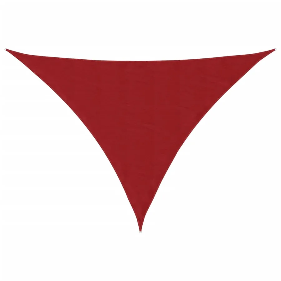 Voile de parasol tissu oxford triangulaire 5x6x6 m rouge - 2