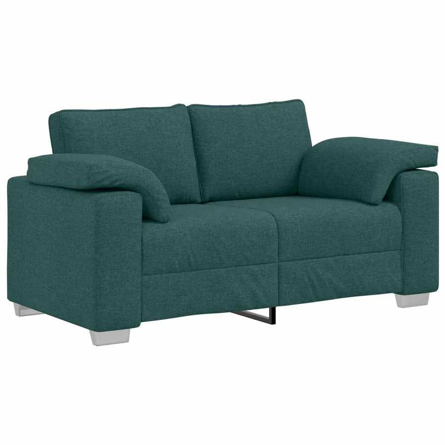 Canapé 2 pcs Vert foncé 219 x 80 x 82 cm tissu - 4