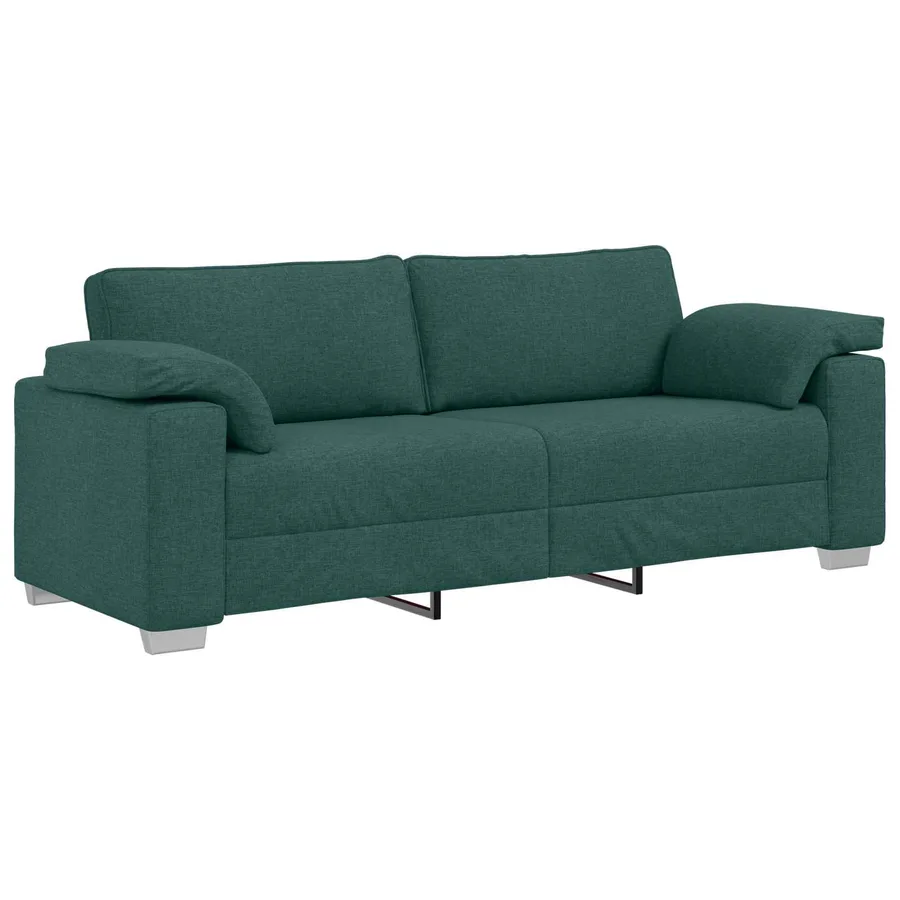Canapé 2 pcs Vert foncé 219 x 80 x 82 cm tissu - 5
