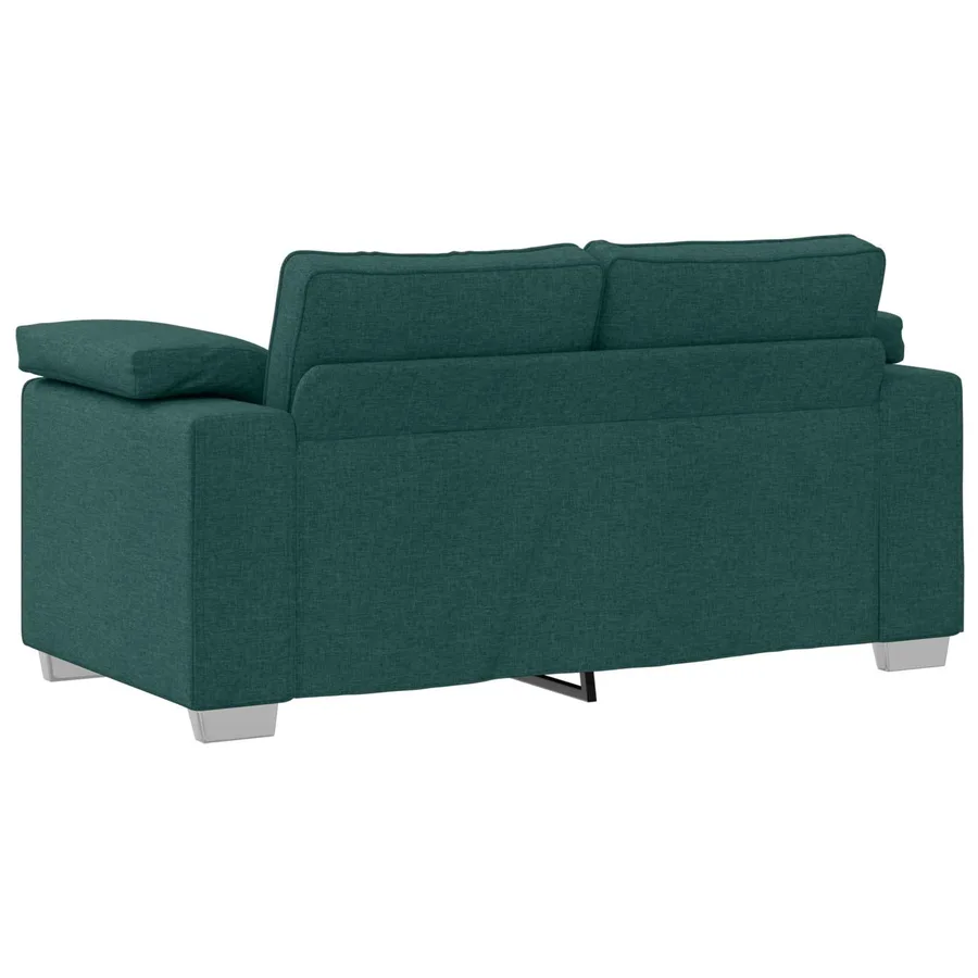 Canapé 2 pcs Vert foncé 219 x 80 x 82 cm tissu - 6