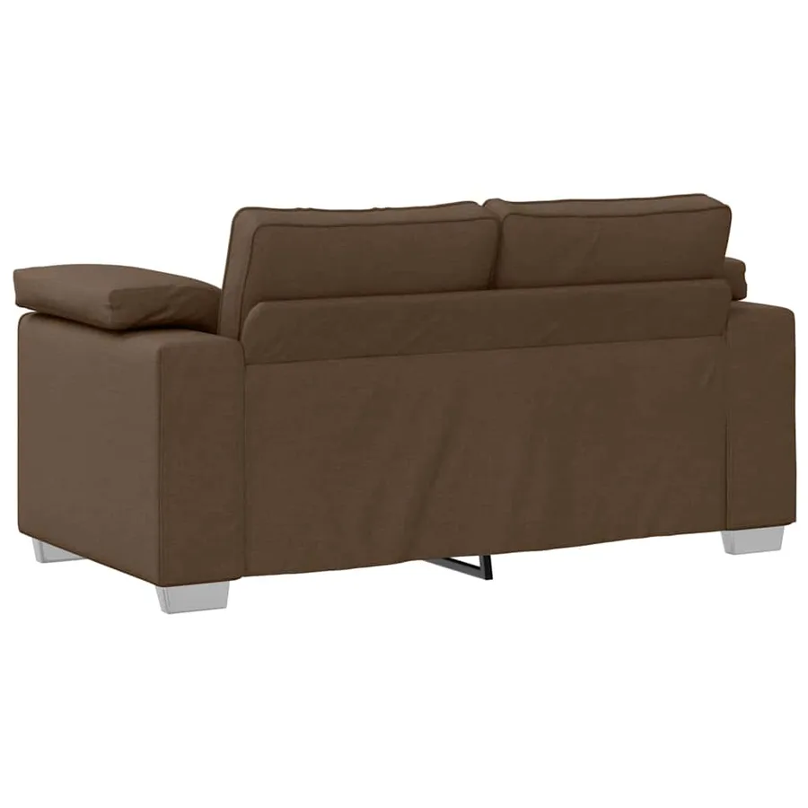 Canapé deux places Marron 160 cm tissu - 4