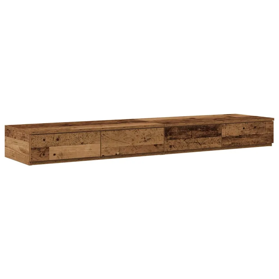 Tiroirs de lit avec tiroir Bois ancien 140 x 36,5 x 16,5 cm - 2
