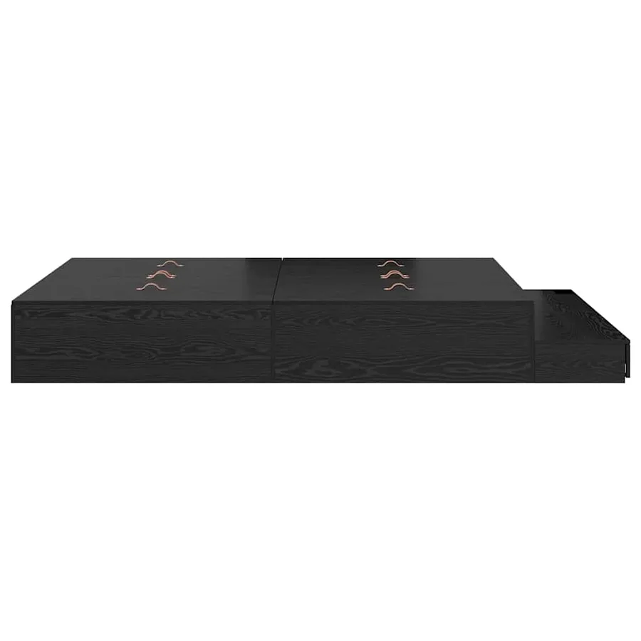 Cadre de lit avec rangement Chêne noir 140 cm Bois d'ingénierie - 9