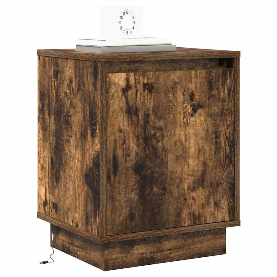 Cabinet de chevet Chêne fumé 39 x 34,5 x 50 cm - 3