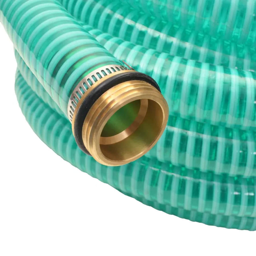 Tuyau d'aspiration avec raccords en laiton 4 m 25 mm Vert - 3