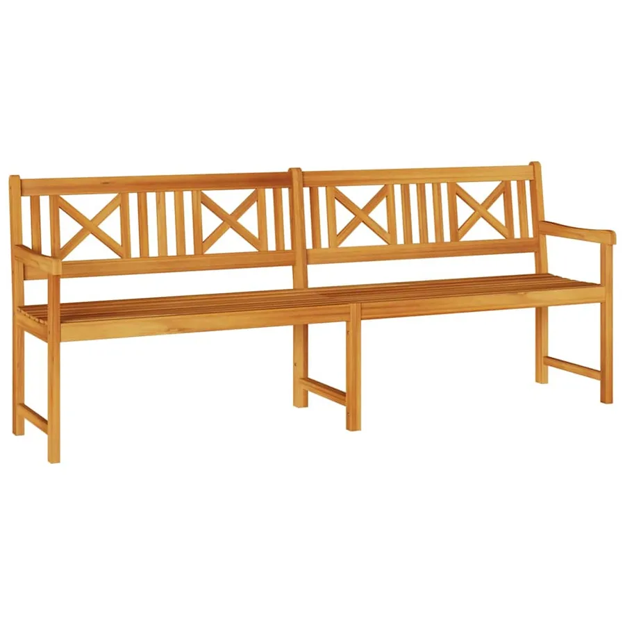 Banc extérieur Naturel 220 x 56 x 90 cm Bois d'Acacia Massif - 2