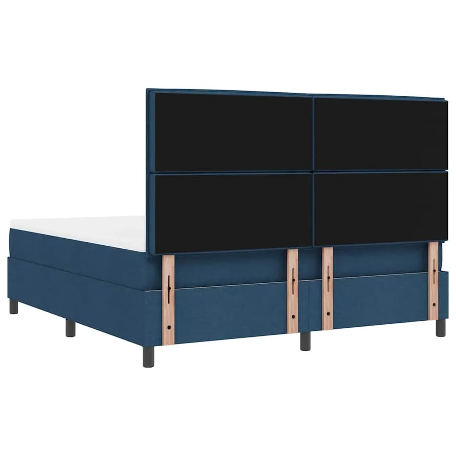 Lit à ressorts avec matelas avec LED Bleu 180 x 200 cm tissu - 8