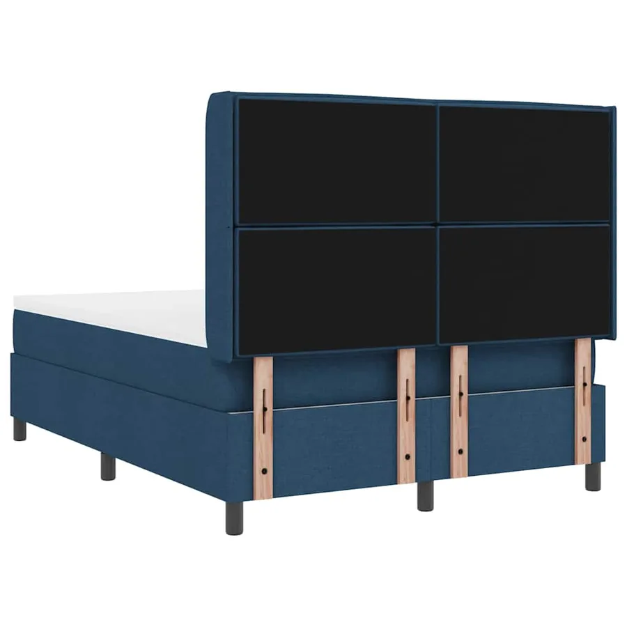 Lit à ressort LED avec matelas Bleu 140 x 200 cm tissu - 10