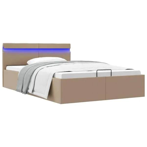 Cadre de lit à rangement hydraulique sans matelas 140x200 cm