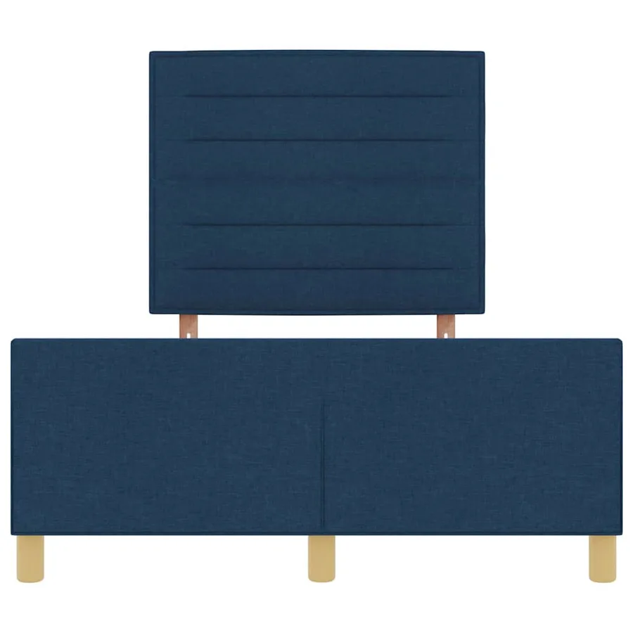 Cadre de lit avec tête de lit Bleu 140 x 200 cm tissu - 7