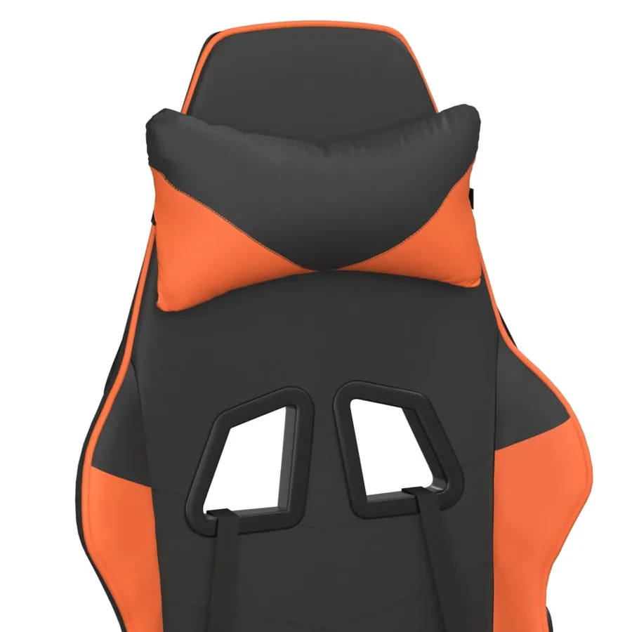 Chaise de jeu de massage Noir et orange Similicuir - 9