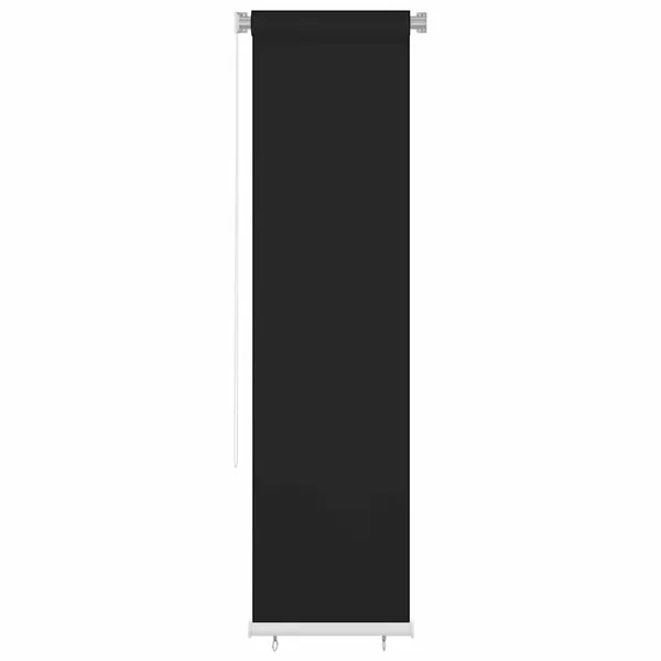 Store roulant d'extérieur 65 (l) x 230 (H) cm HDPE noir